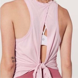 Lululemon all tied up tank top pink size 6